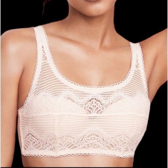 Victoria’s Secret DREAM ANGELS Floral Lace & Stripe Scoop Demi Lined Bra in 36C - Picture 1 of 13